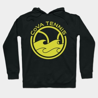 CoVA Tennis - Coastal Virginia Tennis Ball and Beach Waves Logo Design Hoodie